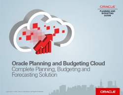 Oracle Planning and Budgeting Cloud